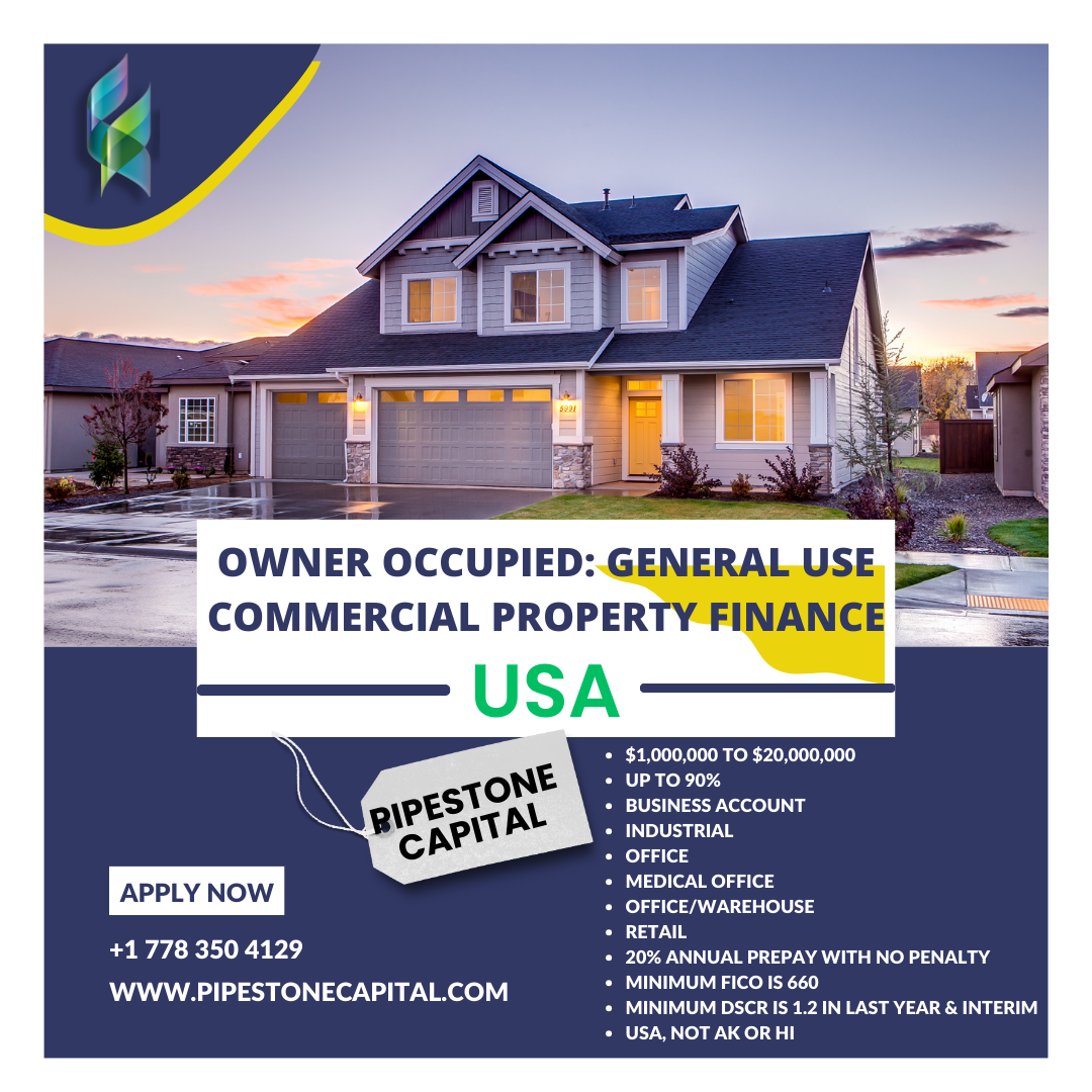 Owner Occupied General Use Commercial Finance USA